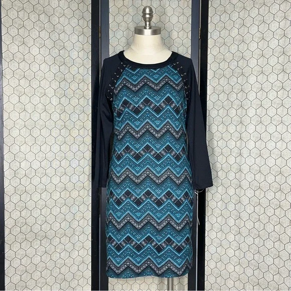 Three Hearts | Dresses | Three Pink Hearts Chevron Laceup Sweater Dress |  Poshmark